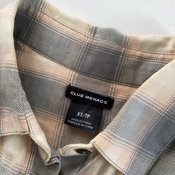 CLUB MONACO plaid button down shirt (#i3) - Picture 2 of 4